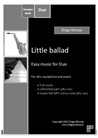 Little ballad (Alto saxophone and piano) Easy jazz – Full score + detached part + Audio file MP3 minus one (alto sax)
